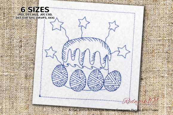 Easter Egg & Cake Redwork: A Designer’s Review