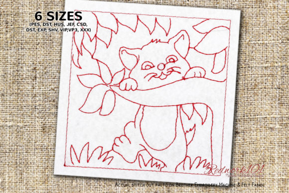 Funny Cat Redwork: A Holiday Design Review