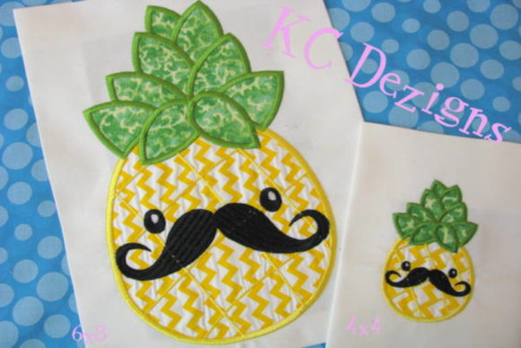 Pineapple with Moustache Applique Review