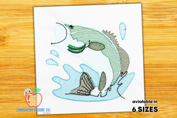Review: Bass Fish Jumping in Water Quick Stitch Design