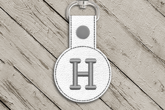 Review: Letter H ITH Round Key Fob Applique for Business