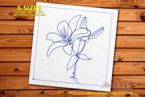 Reviewing Beautiful Lilies Blooming Redwork for Real Projects