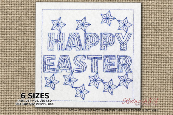 Reviewing Happy Easter Design Redwork for Holiday Sales
