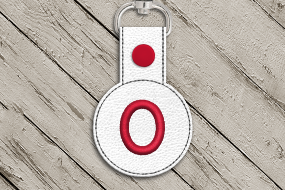 Reviewing Letter O ITH Round Key Fob Applique