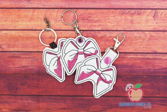 Ribbon Bow ITH KeyFob Snaptab Review