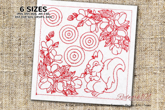 Squirrel in Forest Redwork: A Designer’s Review